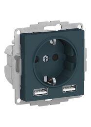 ������� Systeme Electric ATLASDESIGN 16� c 2 USB A+A, 5�/2,4�, 2�5�/1,2�, ��������, ������� ATN00083