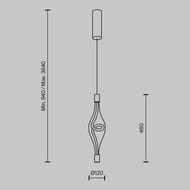 ��������� ���������� Maytoni Loop (���) MOD290PL-L14BS3K, 3000K, 14��, 360�, IP20, LED, ������