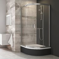 Душевой уголок RAVAK BLIX BLCP4-80 SABINA (800х800х1750) раздвиж. двери, стекло, блест.+Транспарент
