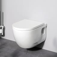 Унитаз подвесной AM.PM Like FlashClean (355х530х400) безободковый, сиденье с микролифтом C801701SC