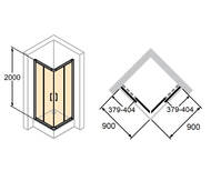 ������� ������ HUPPE Classics2 900�900�2000 ������� � �������/������ ���������� C20107.069.321