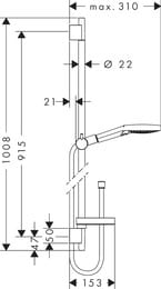 ������� ����� Hansgrohe Raindance Select S ����� 125�� 3 ���� �����, ������90, �����, �������� 27667