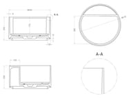 �������� SALINI Armonia Round Top 02 450�250�450 ���������, S-Sense, RAL ��������� 130412TGF