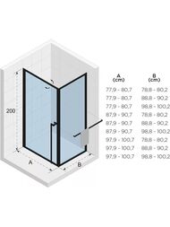 ������ ������� RIHO LUCID GD201 BLACK (1000�800�2000) GD210B080