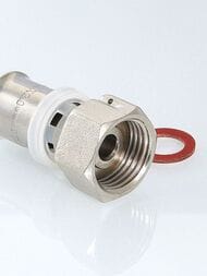 Пресс соединитель с накид. гайкой VALTEC 16х1/2"В, VTm.222.N.001604