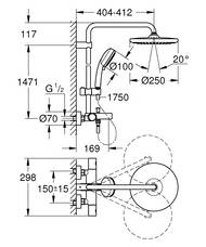 ������� ������� Grohe Tempesta Cosmopolitan 250 26672000 ���������, �����, ���./���. ���, ����/�����