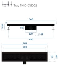   toHit Tray 500x100x75-95 , . , c ,  TH10-015002