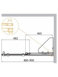������� ����� CEZARES STREAM (875-925x1950) BF-1-90-C-Cr ������ ����������, ������� ����