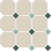 Керамогранитная плитка Top Cer Octagon New 4416 OCT18+13-B (300х300) бежевая+зеленая (кв.м)