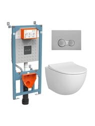 Комплект: Инсталляция Vitra с клавишей хром + Унитаз Sento + сиденье микролифт 9830B003-7207