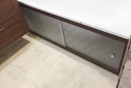 Экран под ванну A-SCREEN колотый лёд 1500х500-650 серый профиль, 2 дверцы