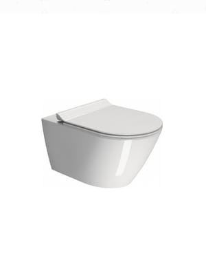 Унитаз подвесной GSI Kube X 550х360х345 с крепежом, без сиденья, белый 9415FR211