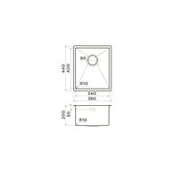 ����� Omoikiri TAKI 38-U/IF-LG (380�440�200) ����������� ������, ������� ������ 4973092