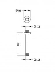 Держатель Zeegres 93610001 138мм d40