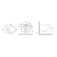 Унитаз подвесной TECEspring R 360х350х530 безободковый, с сиденьем, Tornado flush, белый 9700998