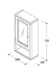 ���� � ����� Caprigo ������� 360 bianco antico 362�730�180 ����� 10492L-011