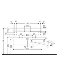 ����� � ������������ Duravit XViu 1200�480�503 1 ����, ����� ������/������� XV4613OB122C