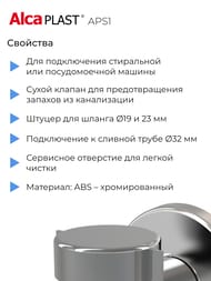 �������� ������ Alcaplast APS1, �������������, ��� ���������� ������ ��������