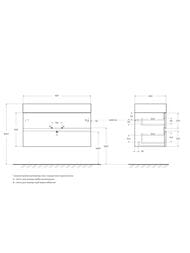 ����� ��� ���������� Cezares MOLVENO 46-100-2C-SO-LB (997x460x500) ���������, 2 �����, Legno Bianco