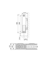 �������� �������� AXIS 22 300x1200 Ventil, ������ �����. 1/2 ������, 1707 ��,   AXIS223012V