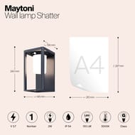 ��������� ���������� �� ��������� ������� Maytoni Shatter (����) OSL457WL-L2GF3K, 3000K 2�� IP 54, ������