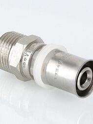 Пресс соединитель прямой VALTEC 16х1/2"Н VTm.201.N.001604