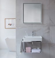 Консоль Duravit DuraSquare 665х381 подвесная, с полотенцедержателем, хром 0031141000