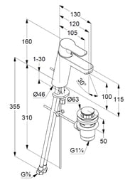 ��������� KLUDI PURE&EASY XL ��� ����������� 100, �������������, ������ ������, ����� 372909165