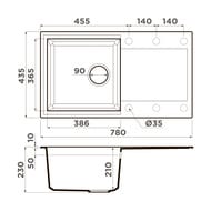 ����� Omoikiri SAKAIME 78-BL (780�435�230) �������, ����������, ������ 4993111