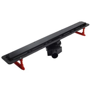 Душевой лоток BETTOSERB Confluo Frameless Line Matte Black 550мм с решеткой, комб.затвор