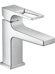 Смеситель Hansgrohe Metropol 74500000 на раковину с клапаном клик-клак, излив 100 мм, ручка-петля — миниатюра 1