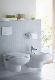Унитаз подвесной DURAVIT D-CODE 355х540х350 безободковый, горизонтальный выпуск, белый 25350900002