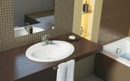 Раковина Cersanit CALLA 54 (535х410х175) встраиваемая, с одним отверстием, белая UM-Cl/1