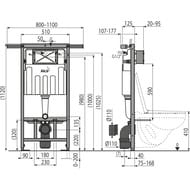 Инсталляция для унитаза ALCAPLAST AM102/1120E с бачком Ecology
