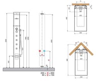 Душевая панель Novellini Cascata 3 223х2085 мм, г/м, смеситель, сиденье, белый CASC3VM-A