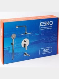 Душевая система ESKO скрытого монтажа с переключателем на 3 потребителя, арт. SET7in1LG — изображение 14