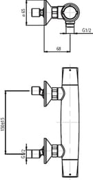 ��������� ELEVATION Jacob Delafon ��� ����, �������������, ����� ��� ����� 1/2", E18877-CP