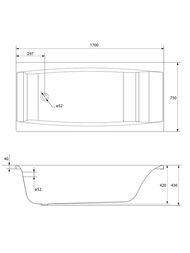 ����� ��������� Cersanit VIRGO (1700�750�430) �������������, ����� 63353