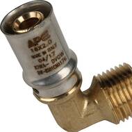 Угольник-переходник STOUT 1/2"Нх16 для металлопластиковых труб прессовой SFP-0011-001216