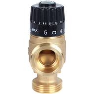 Термостатический смес. клапан STOUT для систем отопления и ГВС 1" НР 30-65°С KV 1,8 центр.смеш