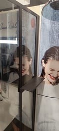 Уценка! Душевое ограждение Jacob Delafon NOUVELLE VAGUE 800х2000 поддон, стекло зерк./профиль черный