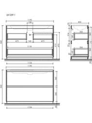 ����� ��� �������� SANCOS Libra Floor (1190x450x840) ���������, ��� �����, ����� ������ LB120F-1W