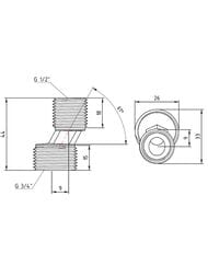  VALTEC 3/4"  1/2", 25 ,    VTr.670.N.0504