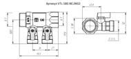 Коллектор VALTEC 1" на 2 подв.с кранами Евроконус 3/4, VTc.580.NE.0602