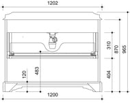 ����� ��� �������� Caprigo ������� 120 antico light vintage 1202�965�600 ��� ���������� 10710-�043