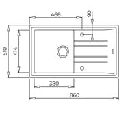 ����� TEKA STONE 50 B-TG 1B 1D DARKGREY 115330020 (860�510) �����,��� ���.��� ������,�����-�����