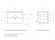 ����� ��� �������� BelBagno ACQUA (700�450�500) ���������, Pino Scania ACQUA-700-2C-SO-PS