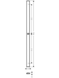 Штанга Hansgrohe WallStoris Planet Edition 700 мм, для аксессуаров, песок 28911210 — изображение 2