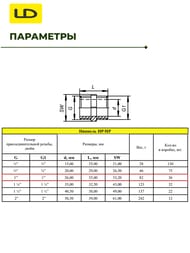 ������� LD 3/4"� ������, (5��) LD.65.501.20