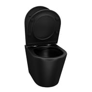 Унитаз подвесной IDDIS Calipso (515х355х365) CALR3BMi25 безободковый, сиденье микролифт, черный ма